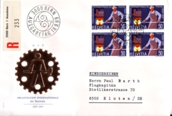 CH FDC 0913 (Viererblock) 1969 09 003 ●